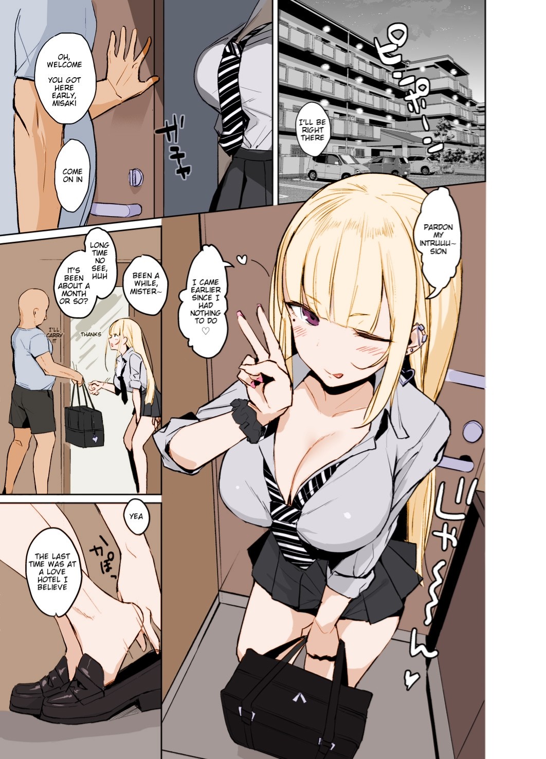 Hentai Manga Comic-A Lewd Big Breasted Schoolgirl Gets Fucked By An Old Guy With a Big Dick-Read-2